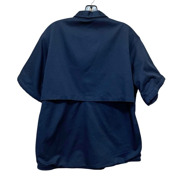 NBT Men’s XL NWT Navy Blue Short Sleeve Motorcycle Fundamental Shop Shirt - Picture 3 of 9